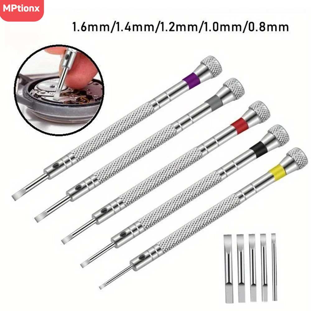 Watchmaker Screwdriver - 5pcs/set 0.8-1.6mm Steel Screwdriver for Watch