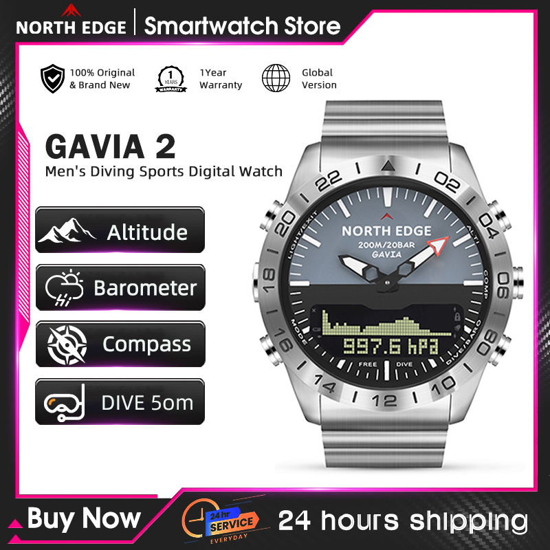 NORTH EDGE Mens Dive Watch Mil - đánh giá và giá Smartwatch Watches For Mens