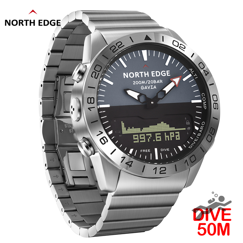 NORTH EDGE Mens Dive Watch Mil - đánh giá và giá Smartwatch Watches For Mens
