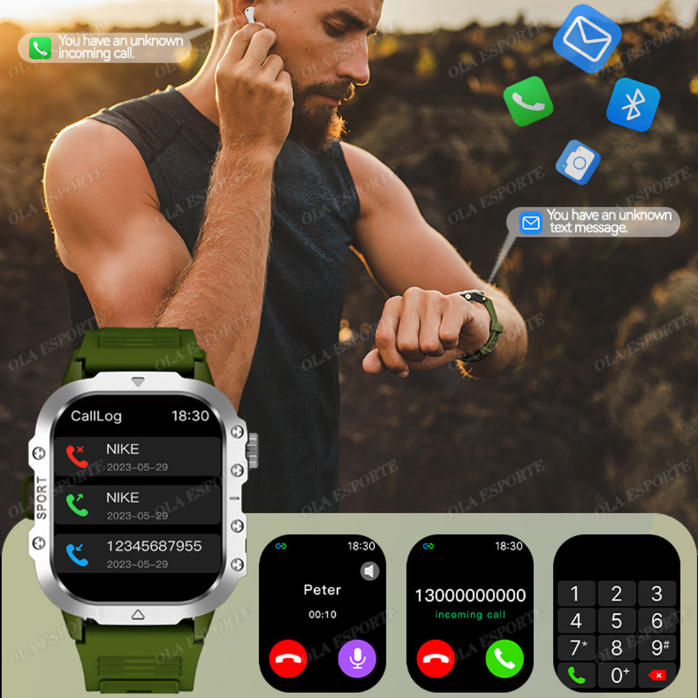 New Rugged Military Flashlight - đánh giá và giá Smartwatch Rugged Watches For Men