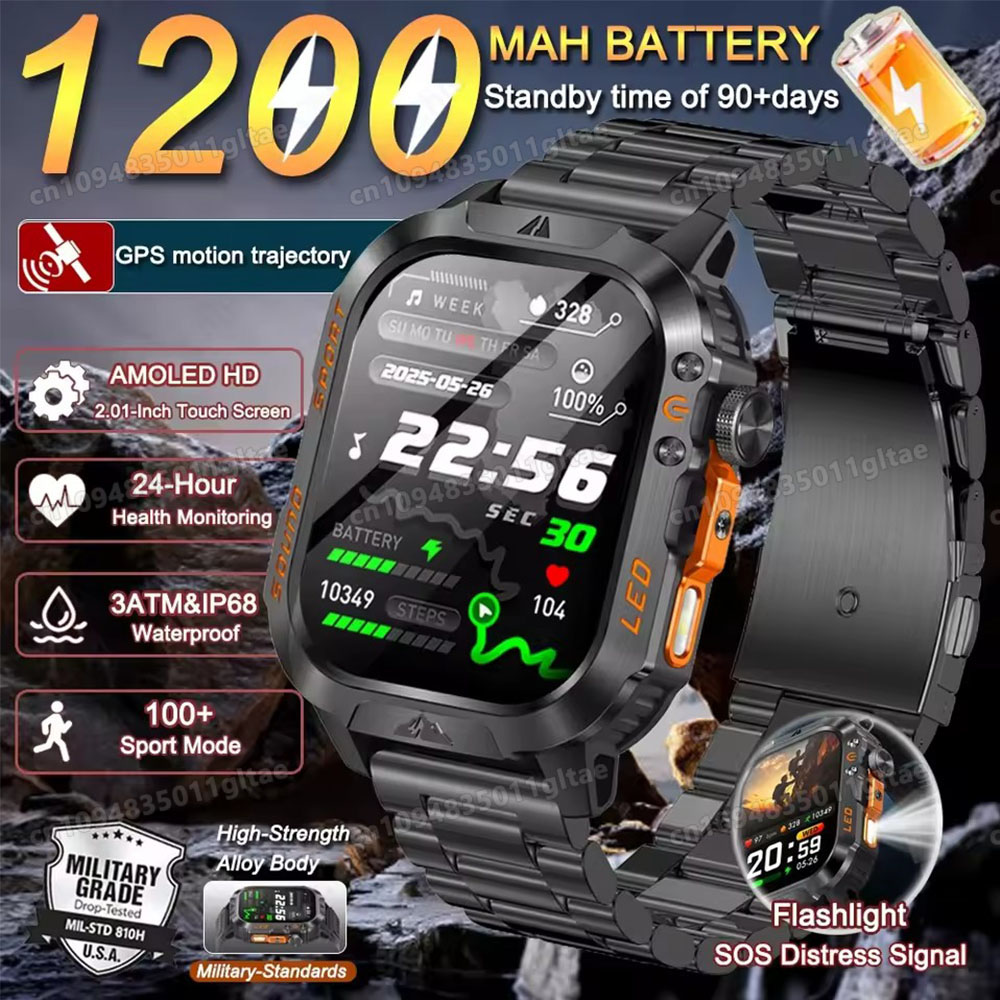 2026 New Military Smart Watch  - đánh giá và giá Smartwatch Watches For Men With Gps