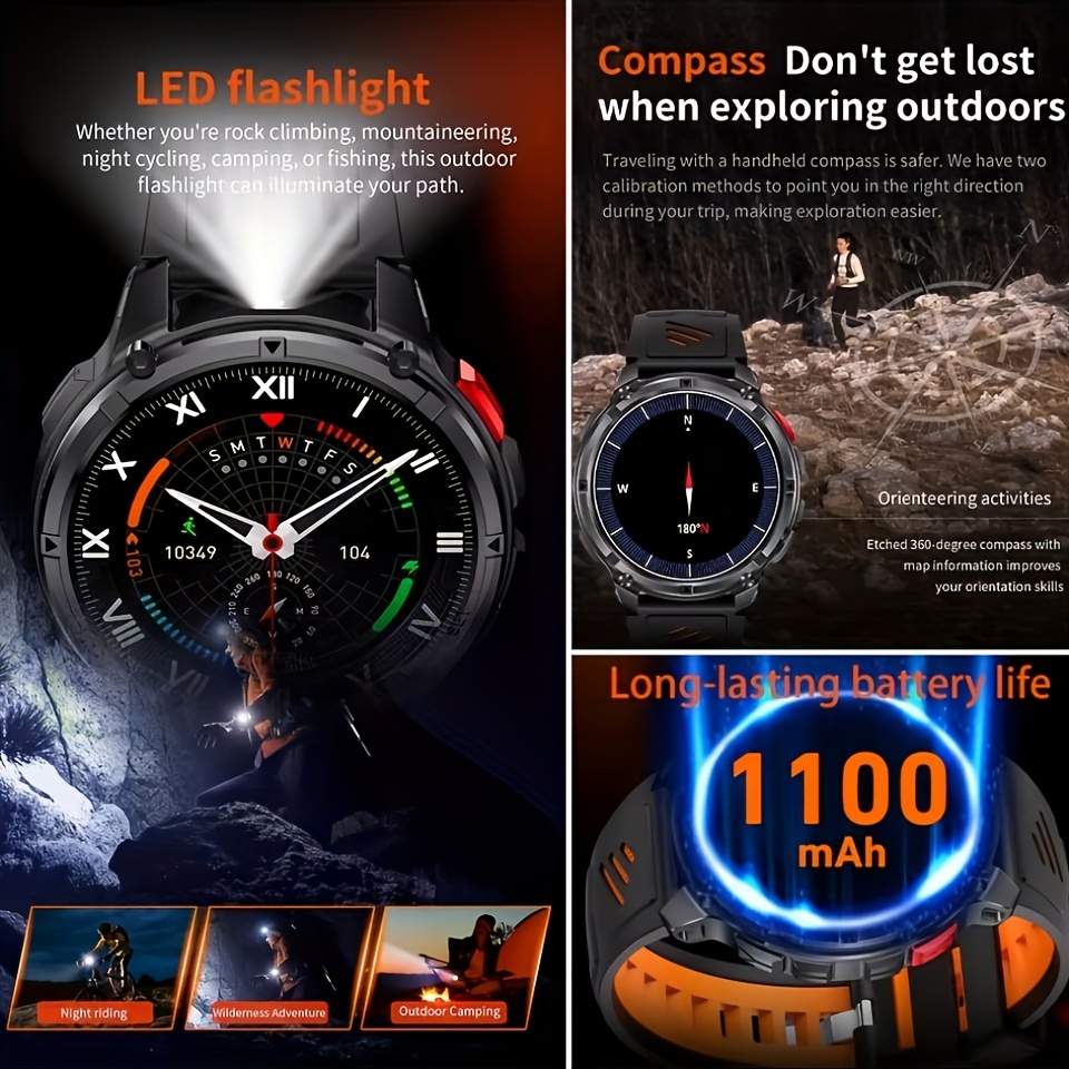 New T-REX3 Ultra 1100mAh Batte - đánh giá và giá Smartwatch Watches For Men With Gps