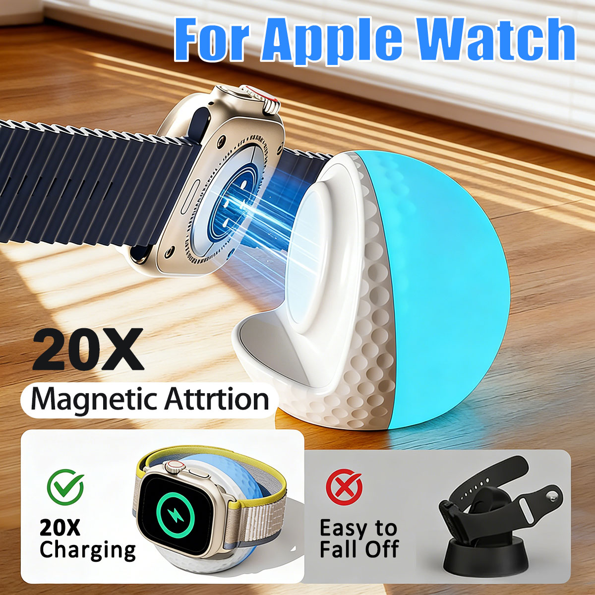 Portable RGB Lighting Wireless - đánh giá và giá Watch Charging Dock